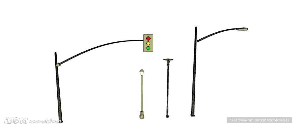路灯skp模型
