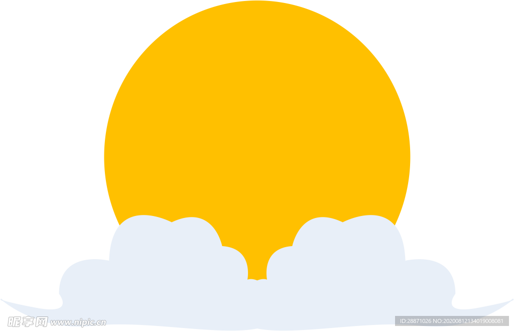 扁平化中秋圆月图