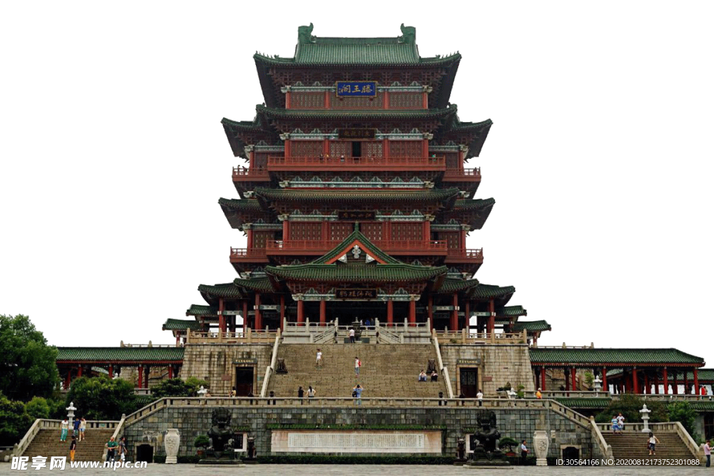 高塔建筑旅游合成海报素材