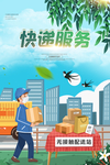 快递服务促销宣传活动海报