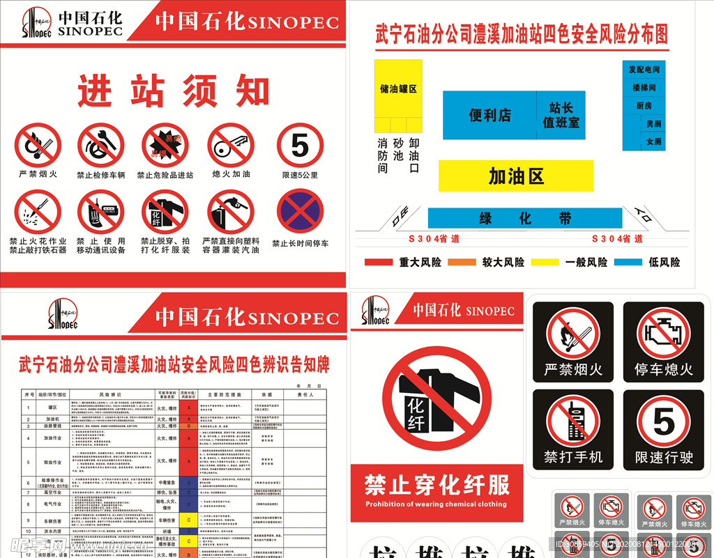 加油站禁止标志