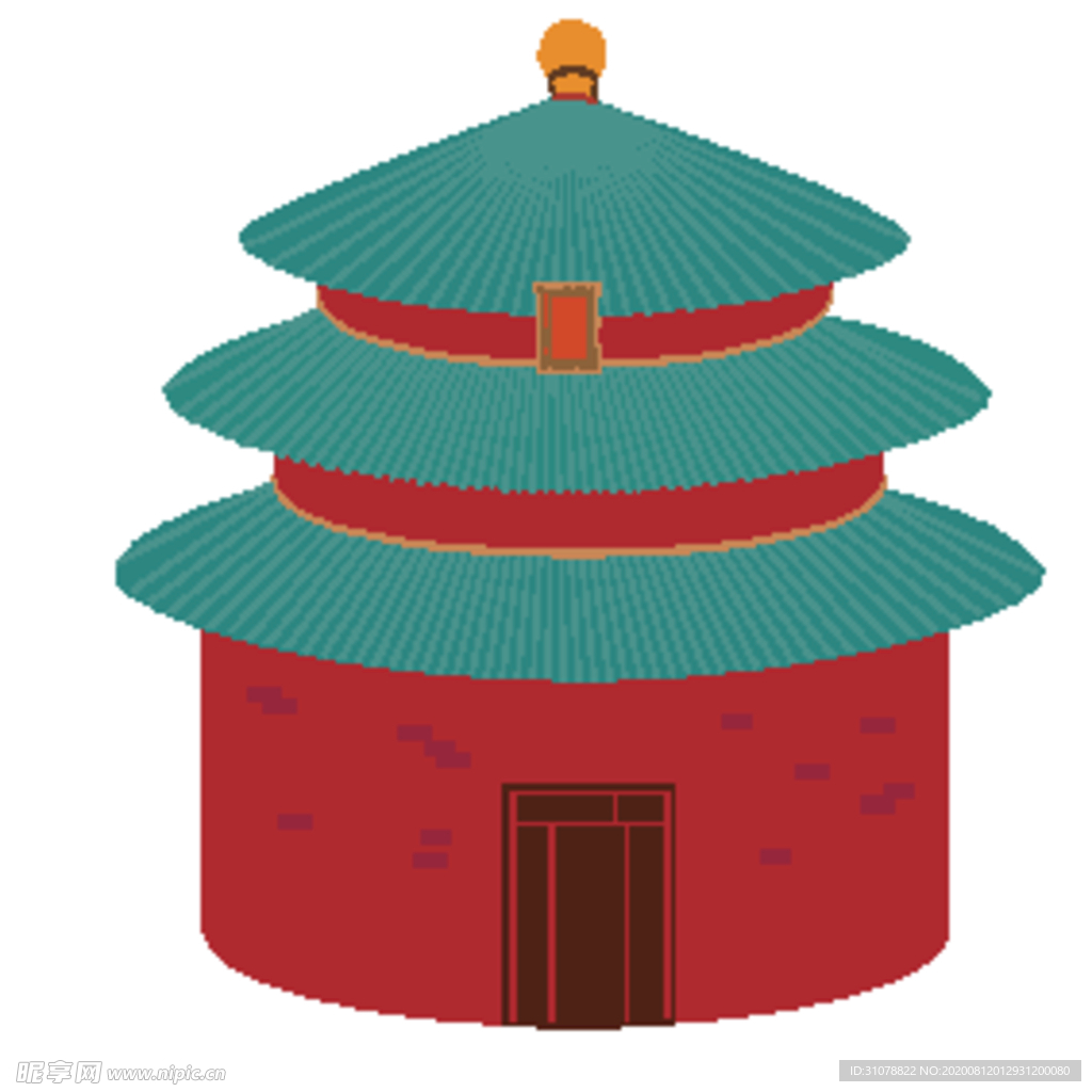 创意城市地标建筑物插画