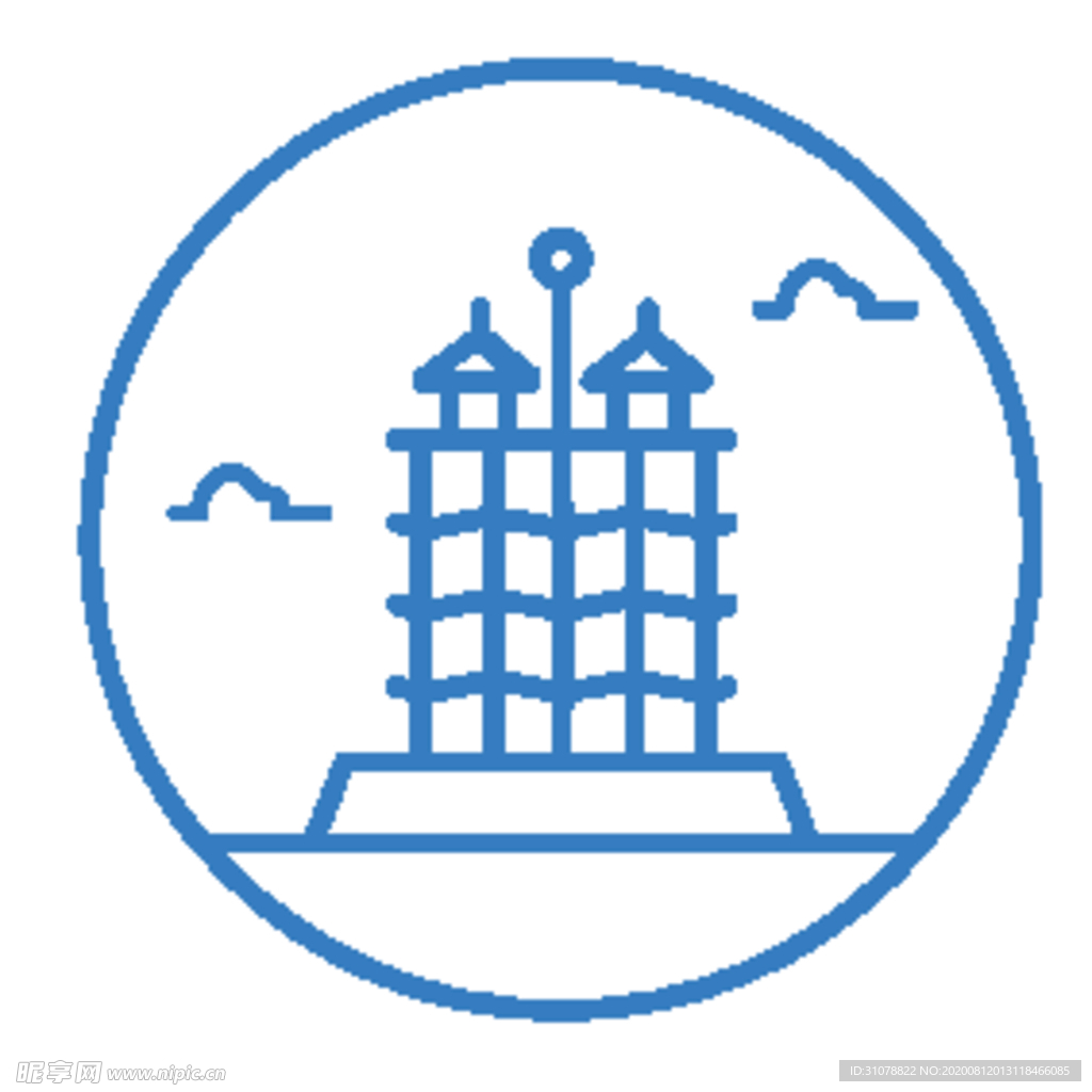中国城市地标建筑简笔画