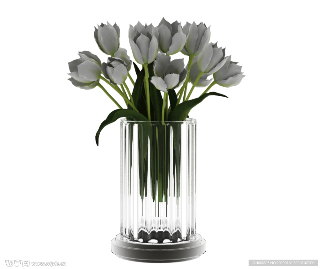 白色花瓶3d模型