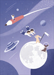卡通太空插画