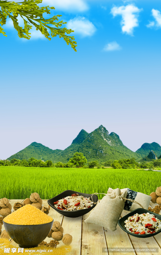 五谷杂粮海报 谷物 豆豆素材