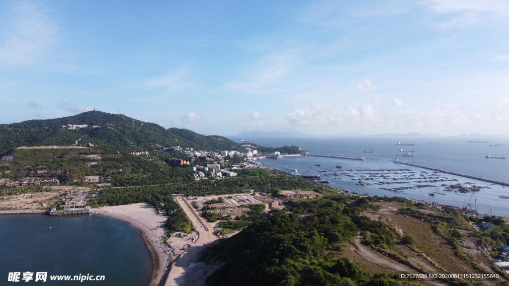 珠海桂山岛航拍海洋