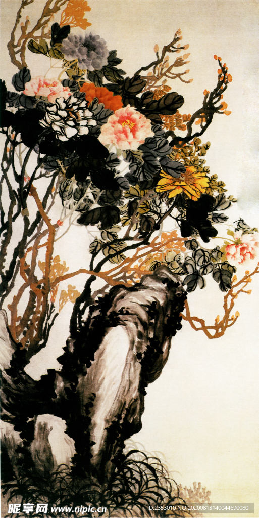 国画花