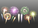 礼花烟花矢量分层素材