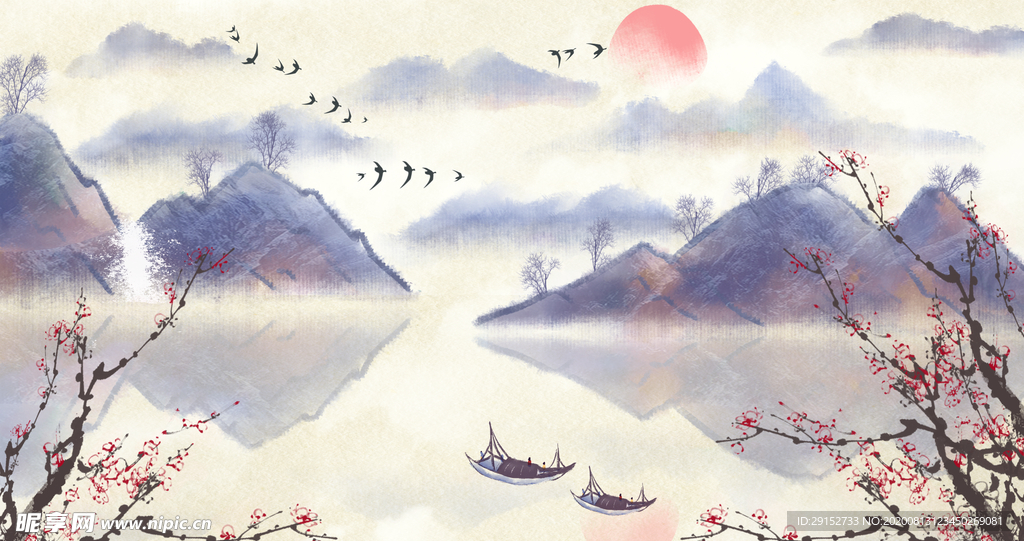 水墨插画