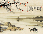 山水画背景墙