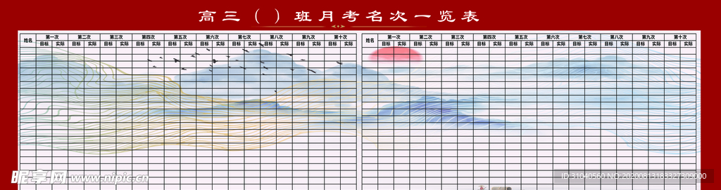 排名表