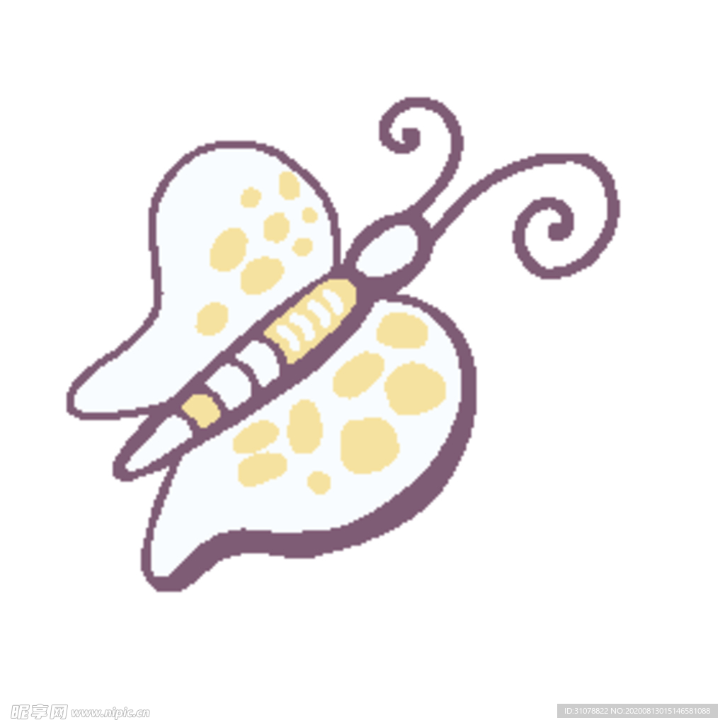 简笔蝴蝶插画