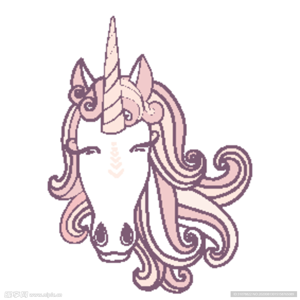 独角兽简笔插画