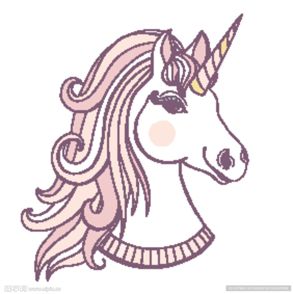 独角兽简笔插画