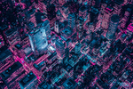 绚丽城市鸟瞰  建筑群