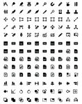 黑白矢量绘画图标