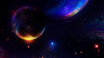 彩色宇宙星球炫光背景