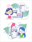 手绘可爱女生