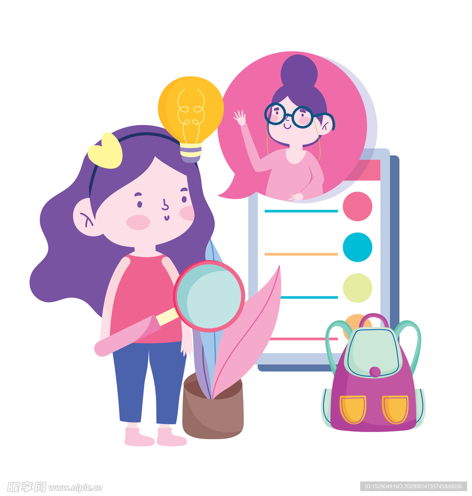 手绘可爱女生
