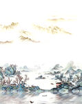 山水  云 江山 山水画 水墨