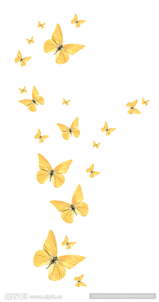 金色蝴蝶png