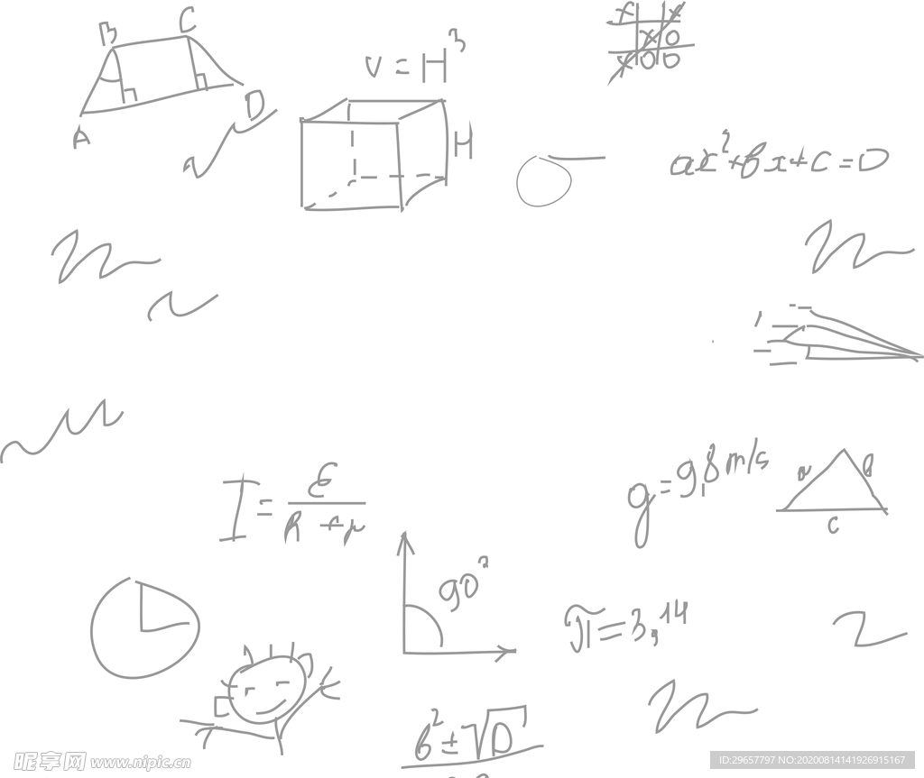 数学公式数字背景