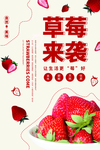 草莓水果宣传活动促销海报