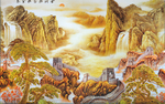 玉彩雕背景墙装饰画