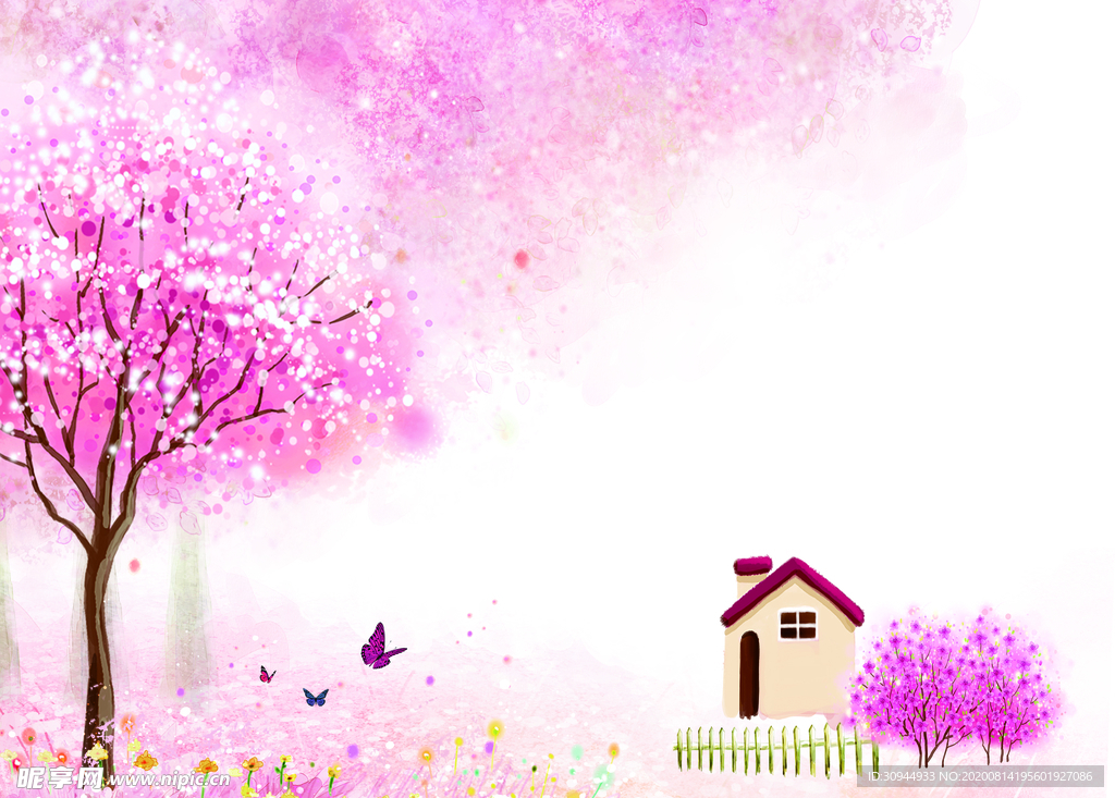 花卉背景墙