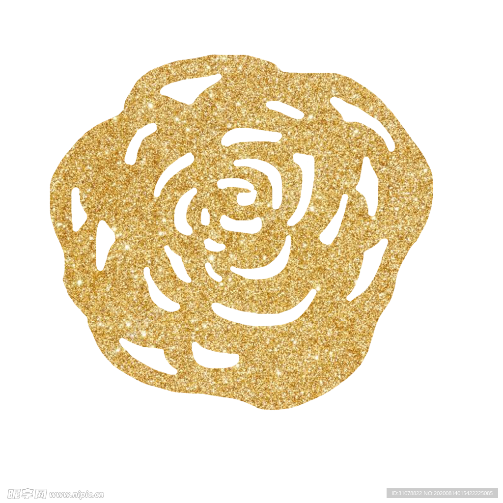 金色装饰玫瑰