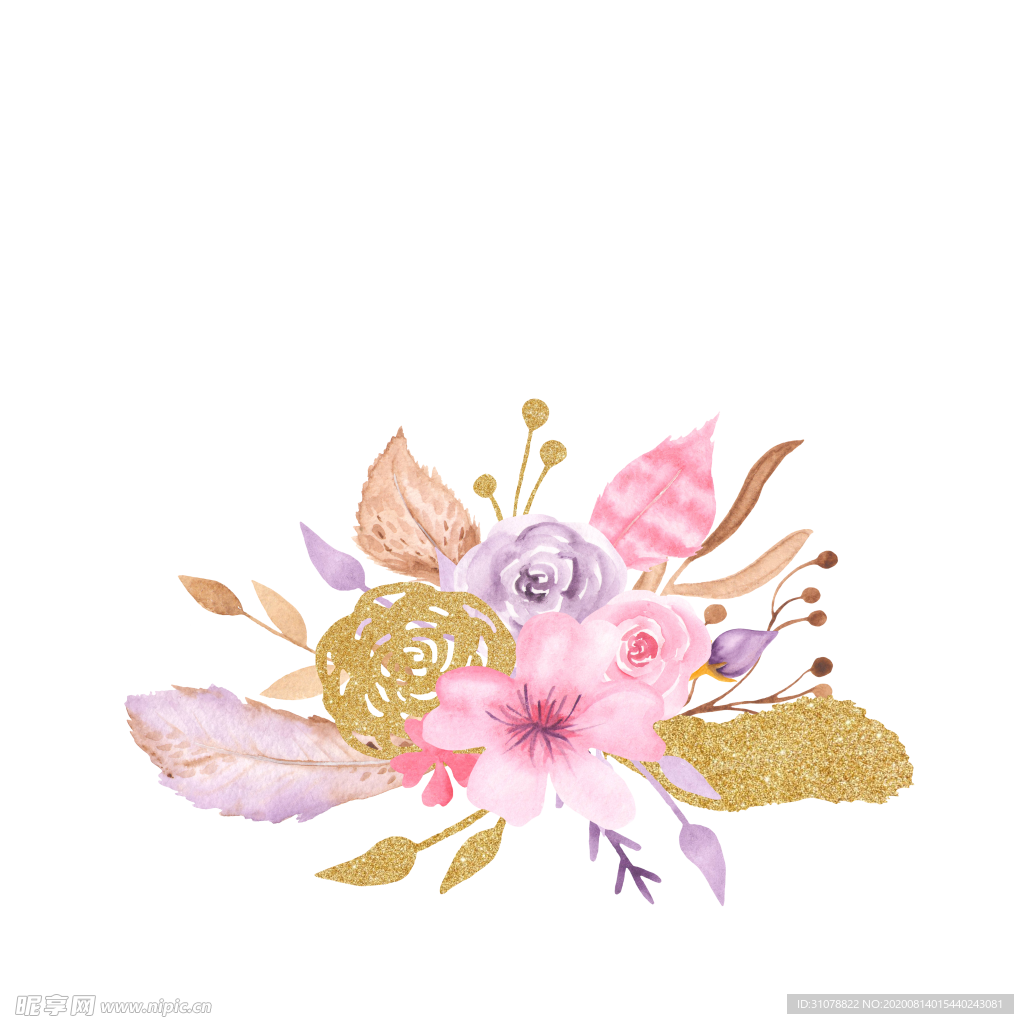 情人节水彩插画图案