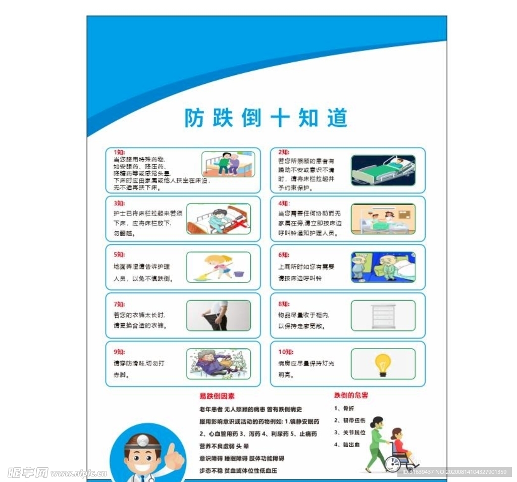 医院防跌倒  医院注意事项