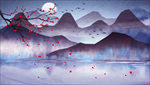 中国风山水背景