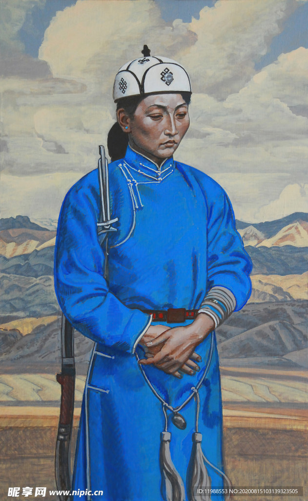 蒙古元素生活插画