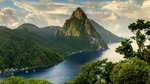 群山河流天空云彩风景