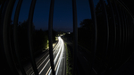夜晚城市公路灯光风景