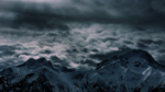雪山云雾天空白云风景