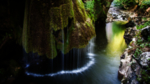 山谷河水瀑布青苔风景