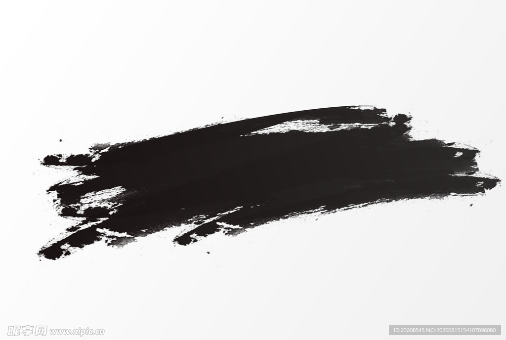 黑色水墨泼墨笔刷标题元素
