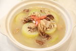 花生眉豆章鱼节瓜煲