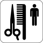 剪刀梳子logo