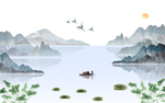 山水画 水墨山水画 意境山水画
