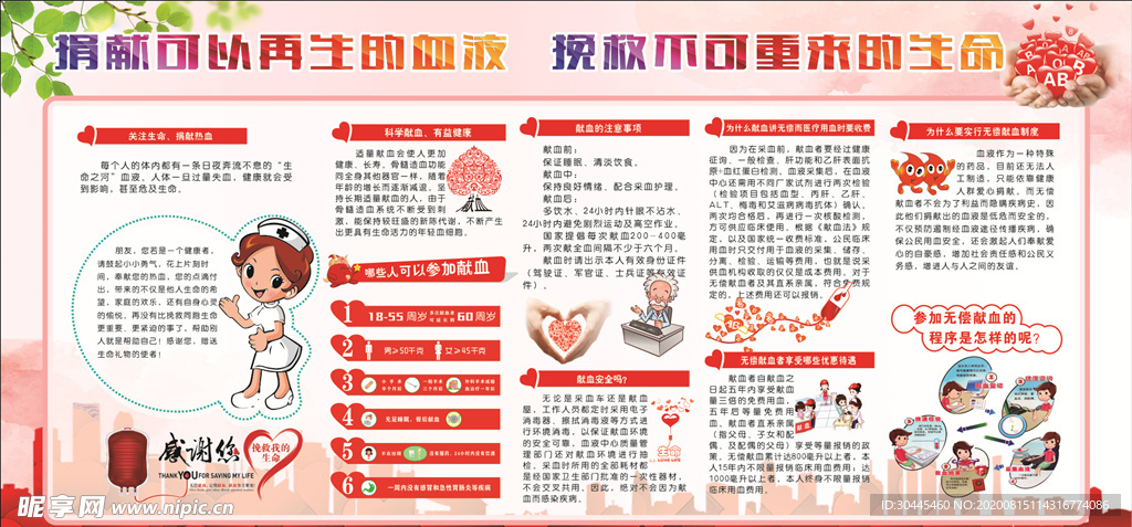 无偿献血展板