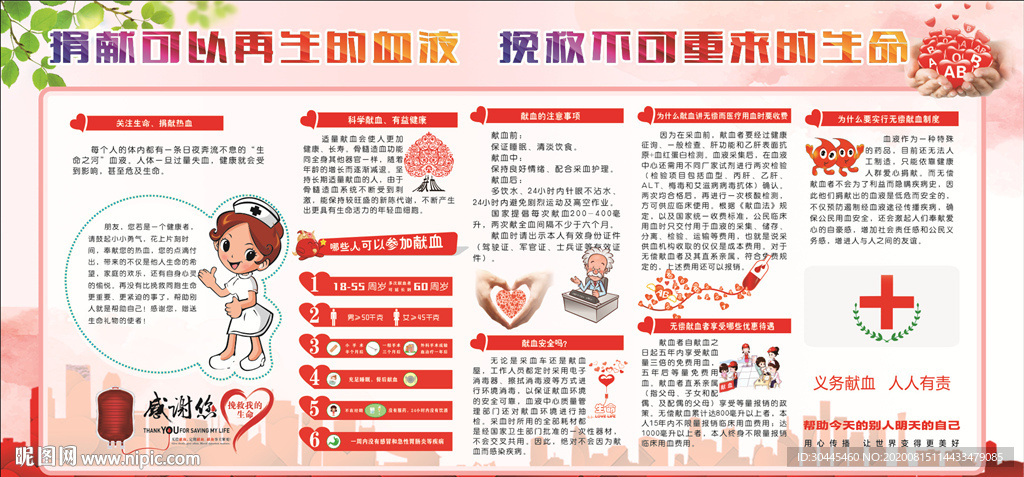 无偿献血展板