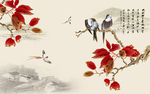 山水画背景墙