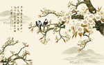 山水画背景墙