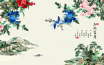 花鸟背景墙