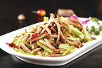 土芹炒茶树菇