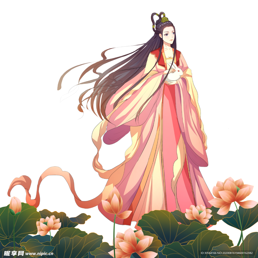 中秋嫦娥人物国风古风背景素材